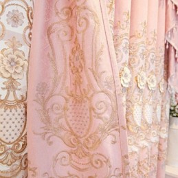 Rideau Occultant En Chenille Sur Mesure, Style Européen, Broderie Florale, Pour Salon Et Chambre À Coucher