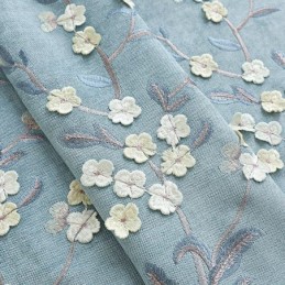 Rideau Occultant Sur Mesure, Style Nordique, Broderie Végétale, Pour Salon Et Chambre À Coucher