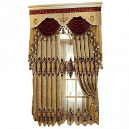 Rideau Occultant En Chenille Sur Mesure, Broderie Florale Européenne, Pour Salon Et Chambre À Coucher