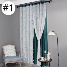 Rideau Occultant De Style Nordique Sur Mesure, Tissu Jacquard Végétal, Fil Intégré