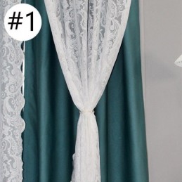 Rideau Occultant De Style Nordique Sur Mesure, Tissu Jacquard Végétal, Fil Intégré