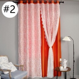 Rideau Occultant De Style Nordique Sur Mesure, Tissu Jacquard Végétal, Fil Intégré