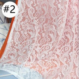 Rideau Occultant De Style Nordique Sur Mesure, Tissu Jacquard Végétal, Fil Intégré