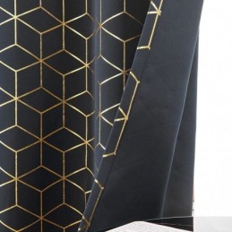 Rideau Occultant Sur Mesure Motif Géométrique Bronzant Style Nordique Pour Salon Chambre