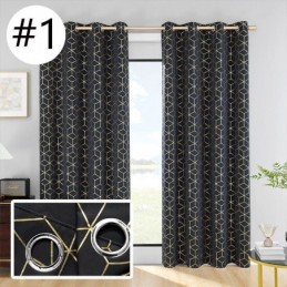 Rideau Occultant Sur Mesure Motif Géométrique Bronzant Style Nordique Pour Salon Chambre