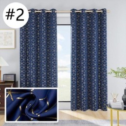 Rideau Occultant Sur Mesure Motif Géométrique Bronzant Style Nordique Pour Salon Chambre