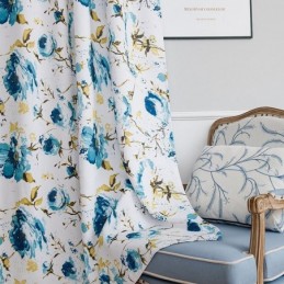 Rideaux Occultants Imprimés Floraux De Style Nordique Pour Salon Et Chambre À Coucher