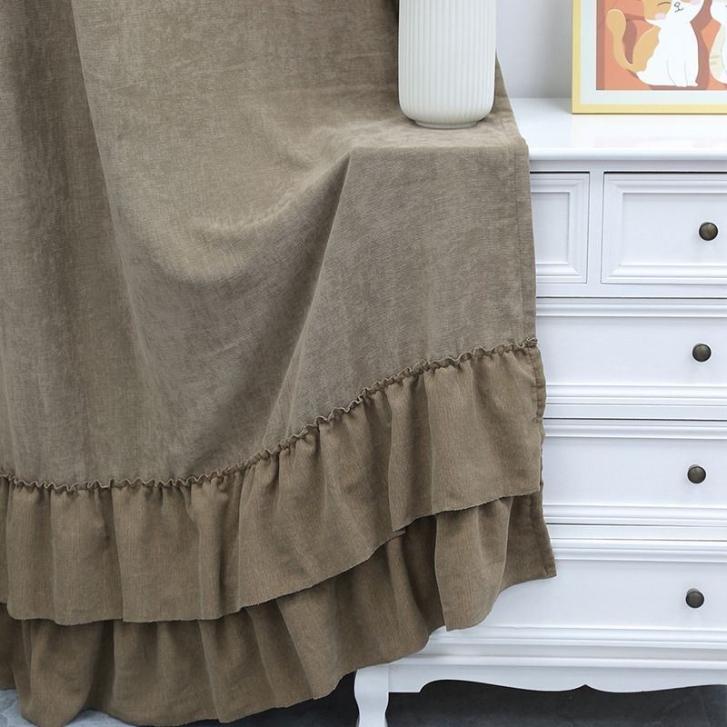 Rideau Occultant En Chenille De Couleur Unie, Sur Mesure, Style Nordique, Pour Salon Et Chambre À Coucher