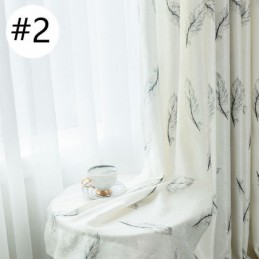 Rideaux Occultants À Imprimé Plumes Nordiques Pour Salon Et Chambre À Coucher