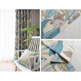 Rideaux Occultants Nordiques En Coton Imprimé Végétal Pour Salon Et Chambre À Coucher