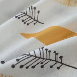 Rideau Occultant Écologique Sur Mesure, Style Américain, Imprimé Feuilles, Pour Chambre À Coucher