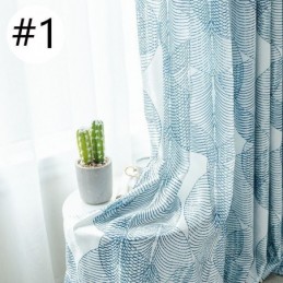 Rideau Occultant Nordique Sur Mesure, Imprimé Feuilles, Pour Salon Et Chambre À Coucher