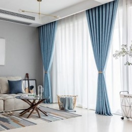 Rideau Occultant Nordique Sur Mesure Pour Salon Et Chambre À Coucher, Imprimé Feuilles