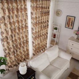 Rideaux Occultants De Style Américain En Coton Imprimé Floral Pour Fenêtre