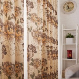 Rideaux Occultants De Style Américain En Coton Imprimé Floral Pour Fenêtre