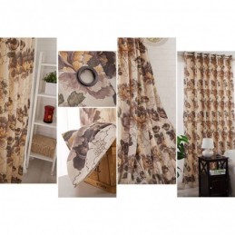 Rideaux Occultants De Style Américain En Coton Imprimé Floral Pour Fenêtre