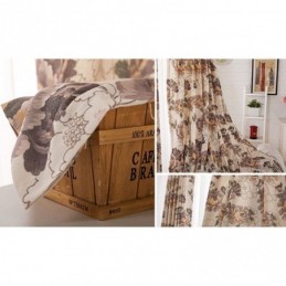 Rideaux Occultants De Style Américain En Coton Imprimé Floral Pour Fenêtre