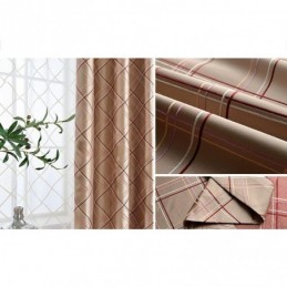 Rideau Occultant Nordique Sur Mesure En Jacquard Losange Pour Salon Et Chambre À Coucher