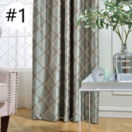 Rideau Occultant Nordique Sur Mesure En Jacquard Losange Pour Salon Et Chambre À Coucher