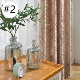 Rideau Occultant Nordique Sur Mesure En Jacquard Losange Pour Salon Et Chambre À Coucher