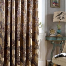 Rideau Occultant Nordique Sur Mesure En Plumes Jacquard Pour Salon Et Chambre À Coucher