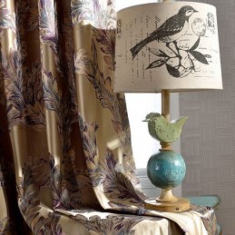 Rideau Occultant Nordique Sur Mesure En Plumes Jacquard Pour Salon Et Chambre À Coucher