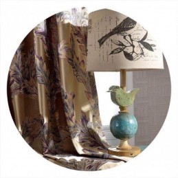 Rideau Occultant Nordique Sur Mesure En Plumes Jacquard Pour Salon Et Chambre À Coucher