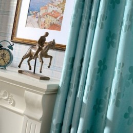 Rideau Occultant Sur Mesure En Jacquard À Fleurs Nordiques Pour Salon Et Chambre À Coucher
