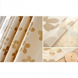 Rideau Occultant Sur Mesure En Jacquard À Fleurs Nordiques Pour Salon Et Chambre À Coucher