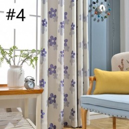 Rideau Occultant Sur Mesure En Jacquard À Fleurs Nordiques Pour Salon Et Chambre À Coucher