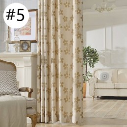 Rideau Occultant Sur Mesure En Jacquard À Fleurs Nordiques Pour Salon Et Chambre À Coucher