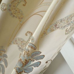 Rideaux Occultants De Style Européen, Rideau Jacquard Floral, Rideau Sur Mesure Pour Salon Et Chambre À Coucher