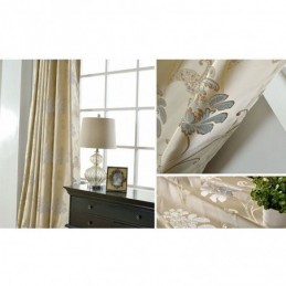Rideaux Occultants De Style Européen, Rideau Jacquard Floral, Rideau Sur Mesure Pour Salon Et Chambre À Coucher
