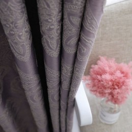 Rideau Occultant Européen Sur Mesure En Jacquard Pour Salon Et Chambre À Coucher