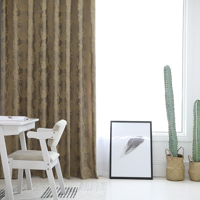 Rideau Occultant Sur Mesure En Jacquard Nordique Pour Salon Et Chambre À Coucher