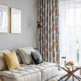 Rideaux Occultants Nordiques Imprimés Feuilles De Fougère Pour Salon Et Chambre À Coucher
