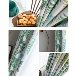 Rideaux Occultants Nordiques Imprimés Feuilles De Fougère Pour Salon Et Chambre À Coucher