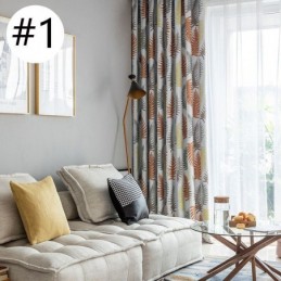 Rideaux Occultants Nordiques Imprimés Feuilles De Fougère Pour Salon Et Chambre À Coucher