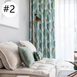 Rideaux Occultants Nordiques Imprimés Feuilles De Fougère Pour Salon Et Chambre À Coucher