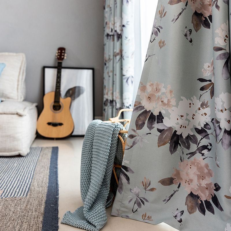 Rideaux Occultants Nordiques À Imprimé Floral Pour Fenêtre, Salon, Chambre À Coucher