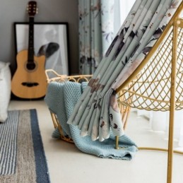 Rideaux Occultants Nordiques À Imprimé Floral Pour Fenêtre, Salon, Chambre À Coucher