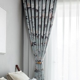 Rideaux Occultants Nordiques À Imprimé Floral Pour Fenêtre, Salon, Chambre À Coucher