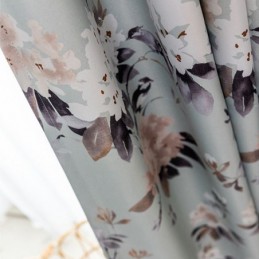 Rideaux Occultants Nordiques À Imprimé Floral Pour Fenêtre, Salon, Chambre À Coucher