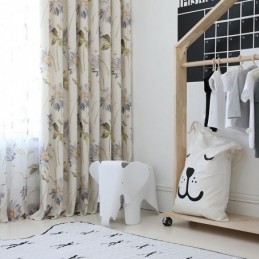Rideaux Occultants Nordiques En Coton Imprimé Floral Pour Fenêtre