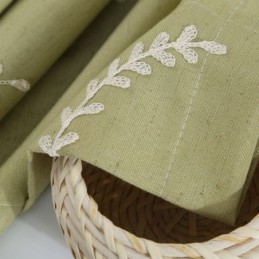 Rideaux Occultants En Coton Brodés De Branches Nordiques