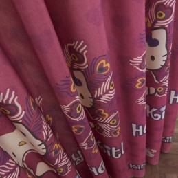 Rideaux Occultants En Coton Imprimés Chat Pour Enfants, Pour Salon Et Chambre À Coucher
