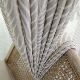 Rideau Occultant Imprimé Feuilles Sur Mesure Style Nordique Pour Salon Et Chambre À Coucher