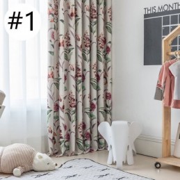 Rideaux Occultants Nordiques À Imprimé Végétal Pour Salon Et Chambre À Coucher