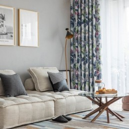 Rideaux Occultants Nordiques À Imprimé Végétal Pour Salon Et Chambre À Coucher
