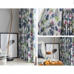 Rideaux Occultants Nordiques À Imprimé Végétal Pour Salon Et Chambre À Coucher